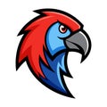 Parrot head mascot logo art illustration Royalty Free Stock Photo