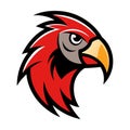Parrot head mascot logo art illustration Royalty Free Stock Photo