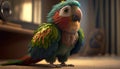 parrot impersonator digital art illustration, Generative AI
