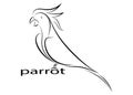 Parrot line drawing Royalty Free Stock Photo