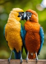 A parrot in love with his beloved