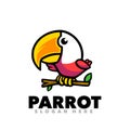 Parrot mascot logo design illustration