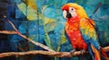 Colorful Parrot: A Vibrant Sculptural Paper Construction By Patrick Brown