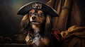 parrot pirate dog Royalty Free Stock Photo