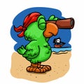 Parrot pirate - funny bird