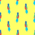 Parrot pixel art pattern seamless. pixelated Talking bird for pirate background. 8 bit texture Royalty Free Stock Photo