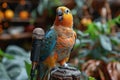 Parrot Singing into Microphone Royalty Free Stock Photo