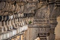 A parrot sitting on the side wall of heritage structure of Gol Ghumbaj - The mausoleum of king Mohammed Adil Shah, Sultan of Bija