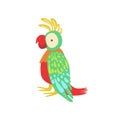 Parrot Stylized Childish Drawing