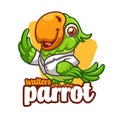 Parrot Waiters Cartoon Mascot