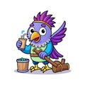 Parrot Woodworking in a Drunk State Royalty Free Stock Photo