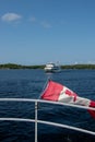 Parry Sound, Ontario, Canada - August 11, 2021: The Island Queen taking tourists for a cruise on a sunny day on Georgian Bay Royalty Free Stock Photo