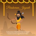 Banner design of happy parshuram jayanti