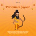 Banner design of happy parshuram jayanti