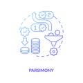 Parsimony concept icon Royalty Free Stock Photo