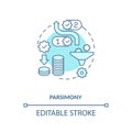 Parsimony concept icon Royalty Free Stock Photo