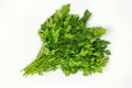Parsley bunch isolated on white background. Parsley herb leaves Royalty Free Stock Photo