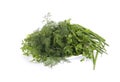 Parsley fennel and green onions.