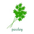 Parsley icon in flat style isolated on white background.