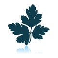 Parsley Icon On Gray Background