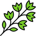 Parsley icon, Passover related vector illustration