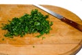 Parsley and a knife Royalty Free Stock Photo