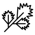 Parsley spice icon, outline style