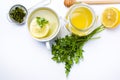 Parsley tea with lemon and honey Royalty Free Stock Photo