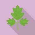 Parsley thyme icon flat vector. Leaf herb