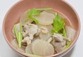 Parsnip soup with pork bone.