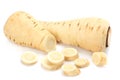 Parsnip on the white background close up Royalty Free Stock Photo