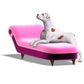 Parson Russel Terrier Dog. 3D rendering with