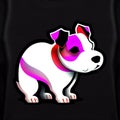 Parson Russell Terrier Animal Style Print Design Logo. Generative AI.