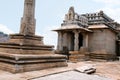 Parsvanatha basadi and Manasthambha,Pillar in front of it, Chandragiri hill, Sravanabelgola, Karnataka