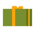 Gift box icon. Flat illustration of gift box vector icon for web Royalty Free Stock Photo