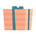 Gift box icon. Flat illustration of gift box vector icon for web Royalty Free Stock Photo