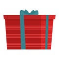 Gift box icon. Flat illustration of gift box vector icon for web Royalty Free Stock Photo