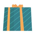 Gift box icon. Flat illustration of gift box vector icon for web Royalty Free Stock Photo