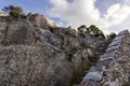 Part of the abandoned Penteli marble quarry in Attika, Greece