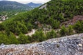 Part of an abandoned Penteli marble quarry in Attika, Greece