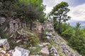 Part of an abandoned Penteli marble quarry in Attika, Greece