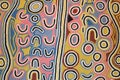 Part of a modern abstract Aboriginal artwork, Australia Royalty Free Stock Photo
