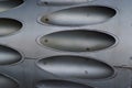 Part of aircraft cannon texture Royalty Free Stock Photo