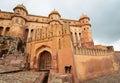 Part of the Amber Fort in Jaipur, India Royalty Free Stock Photo