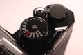 Shutter speed dial on analog camera Royalty Free Stock Photo