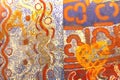 Part of an abstract ancient Aboriginal artwork, Australia Royalty Free Stock Photo