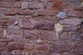 part of an ancient building, monastery, beautiful grey vintage texture of the wall of a medieval castle built in middle of 14th