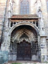 Part of an ancient church. Openwork arch.