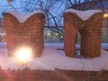 A part of ancient Kitay Gorod wall in Moscow, Russia