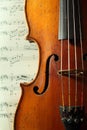 Part of an antique violin Royalty Free Stock Photo